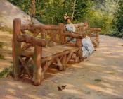 威廉 梅里特 查斯 : Park Bench aka An Idle Hour in the Park Central Park